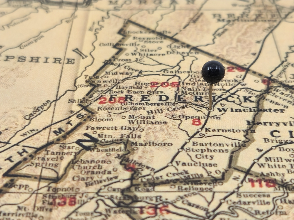 Photo of frederick county map